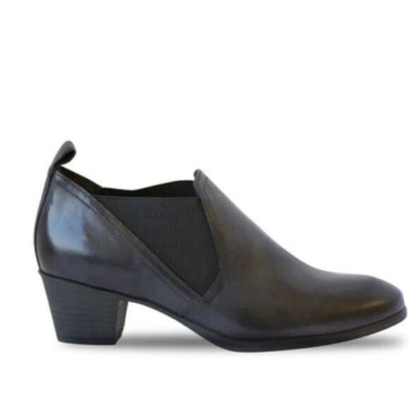 New Munro Jessie Bootie Black Leather comfortable heeled boots Jackson size 10 - Picture 3 of 6